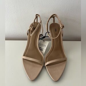 Nude Zara Strappy Heels NWT